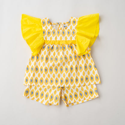 フレアスリーブセットアップ　YELLOW