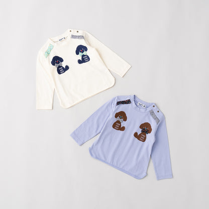 プードルモチーフTシャツ　OFF-WHITE