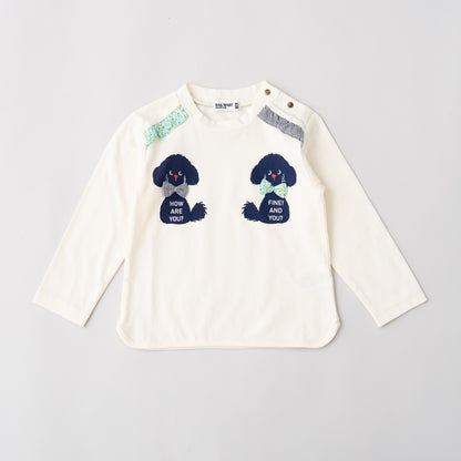 プードルモチーフTシャツ　OFF-WHITE