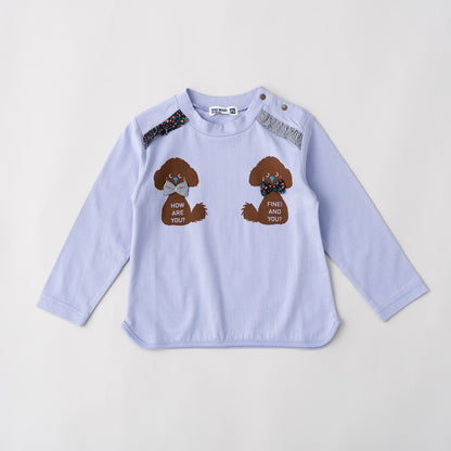 プードルモチーフTシャツ　PURPLE