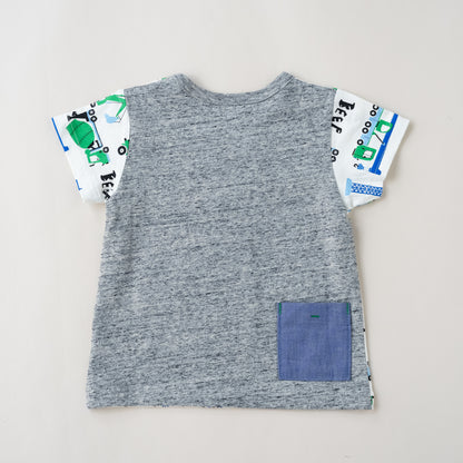 ヘンリーネックTシャツ 【はたらくクルマ】　 OFF-WHITE