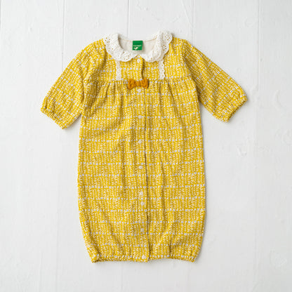 切り替え2WAYリボンカバーオール YELLOW
