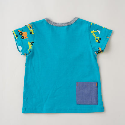 ヘンリーネックTシャツ 【はたらくクルマ】　BLUE