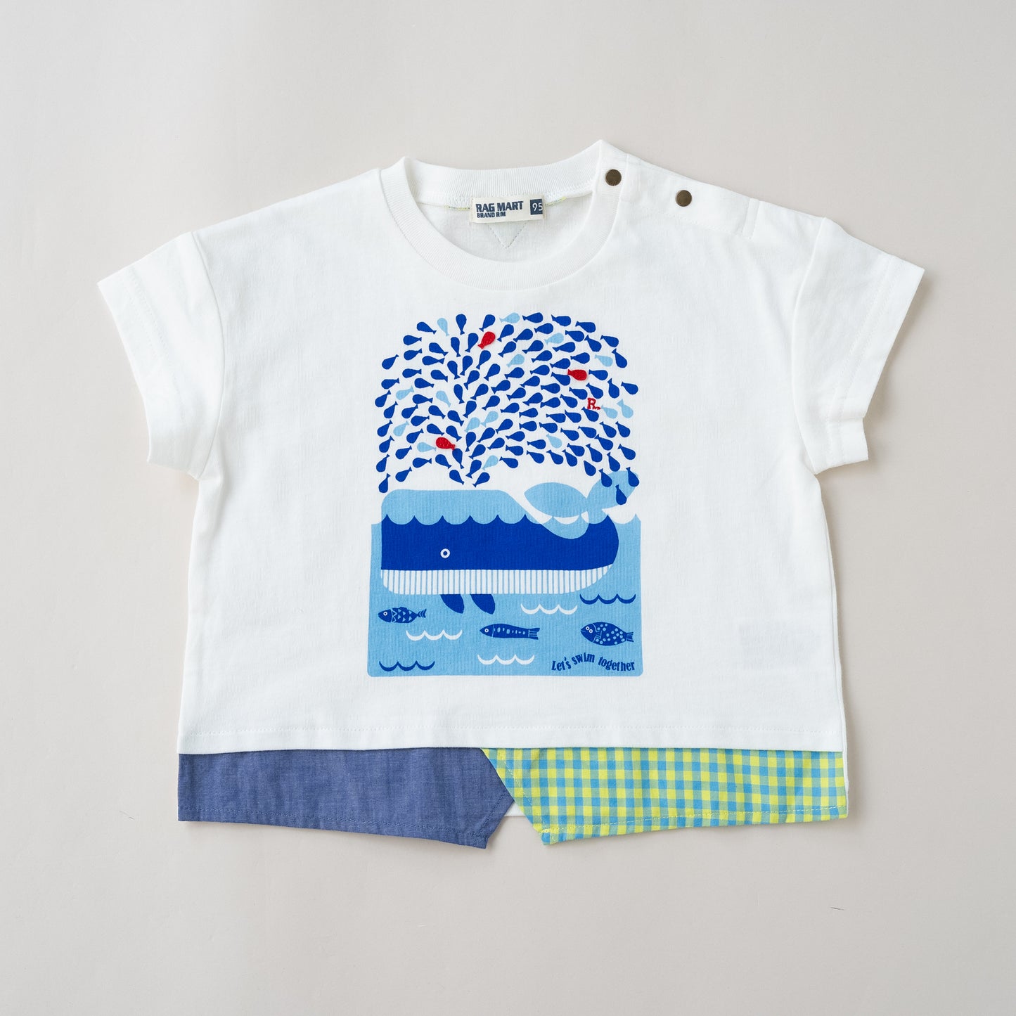 プリントTシャツ【くじら】　 OFF-WHITE