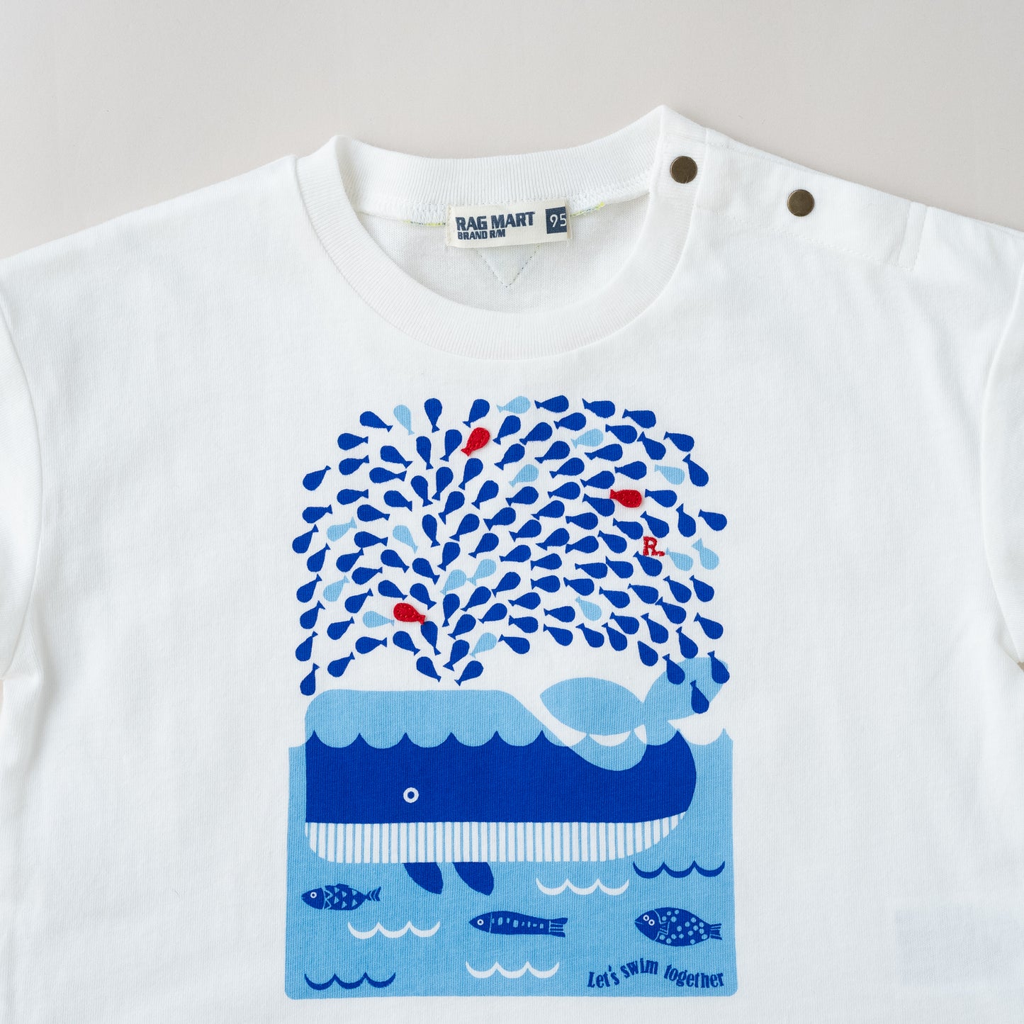 プリントTシャツ【くじら】　 OFF-WHITE