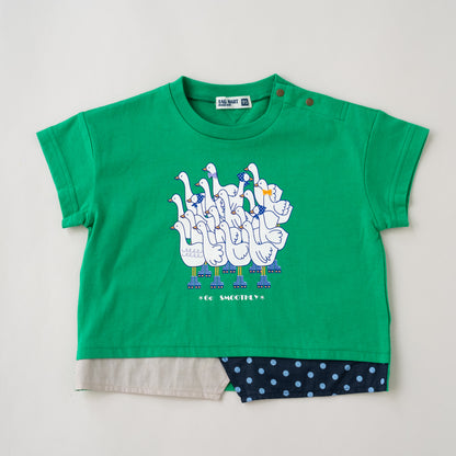プリントTシャツ【スワン】　 GREEN