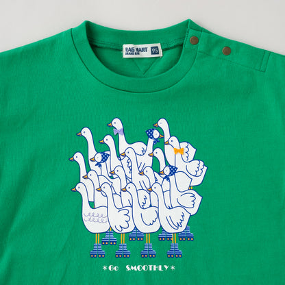 プリントTシャツ【スワン】　 GREEN