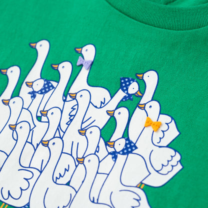 プリントTシャツ【スワン】　 GREEN