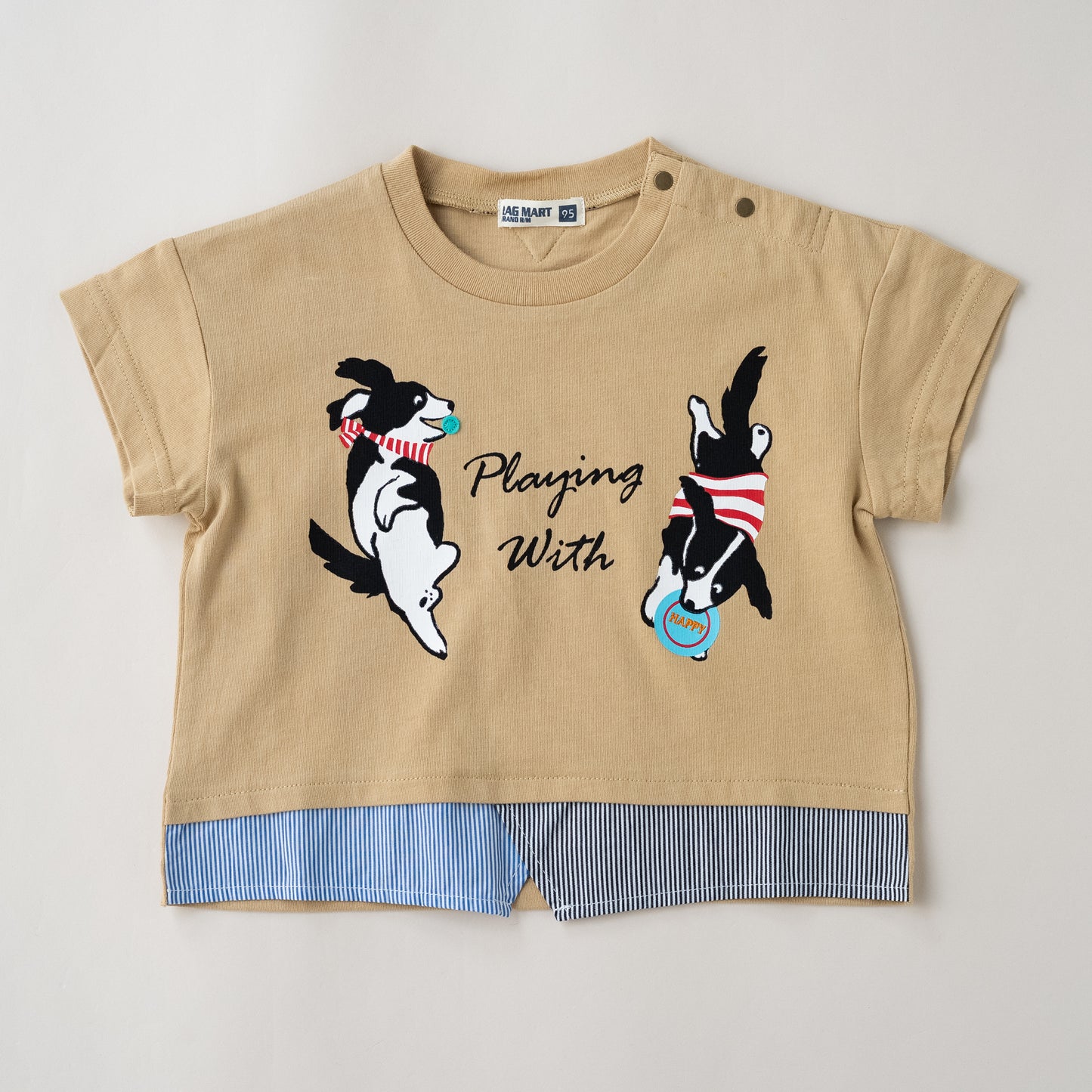 プリントTシャツ【イヌ】　 BEIGE
