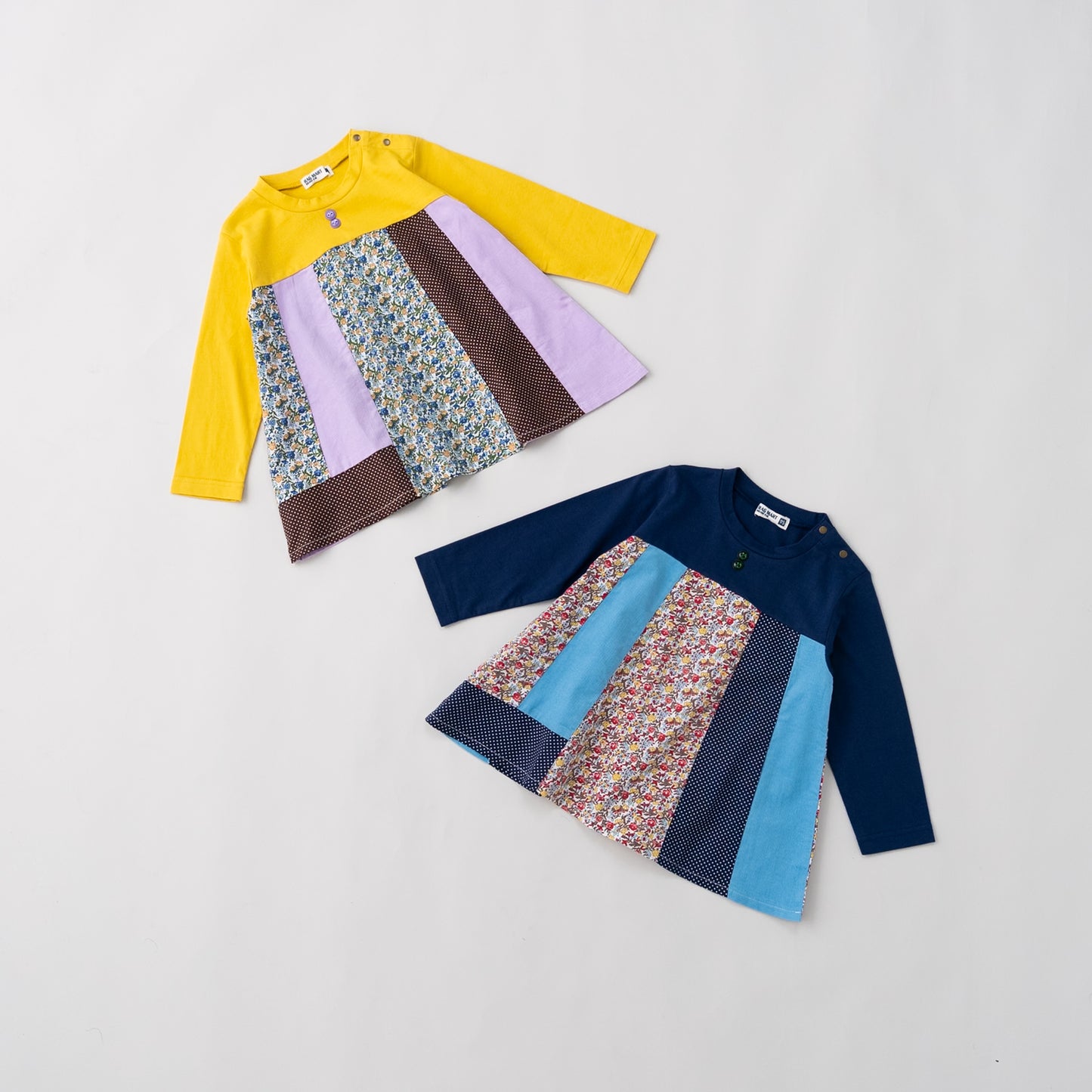 パッチワークチュニックTシャツ　YELLOW