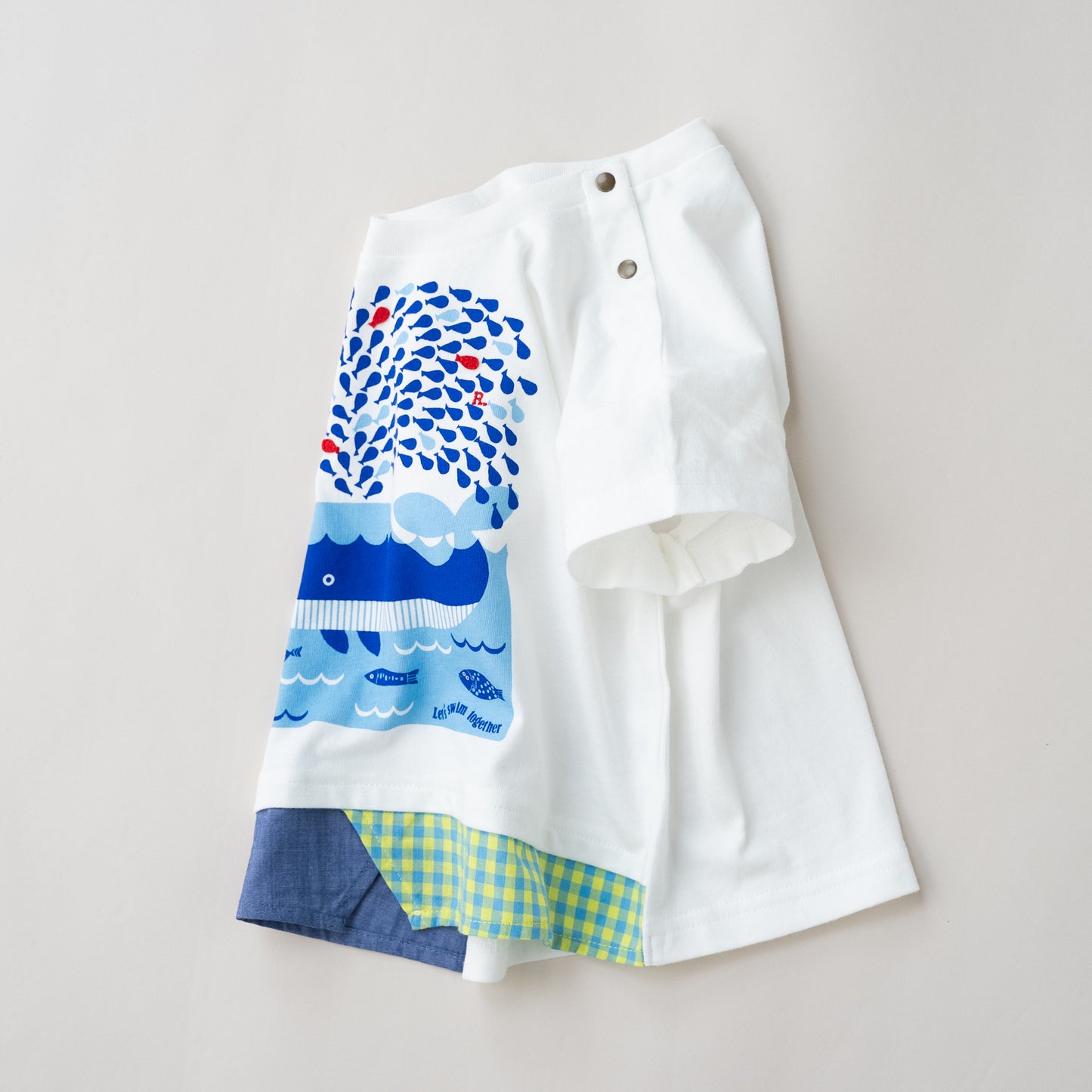 プリントTシャツ【くじら】　 OFF-WHITE