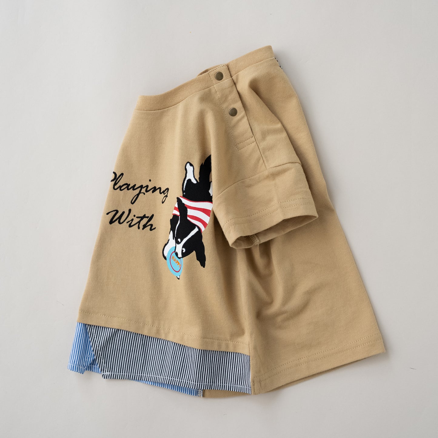 プリントTシャツ【イヌ】　 BEIGE