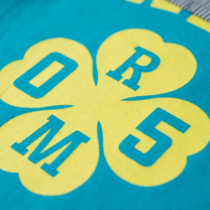 クローバーTシャツ　BLUE