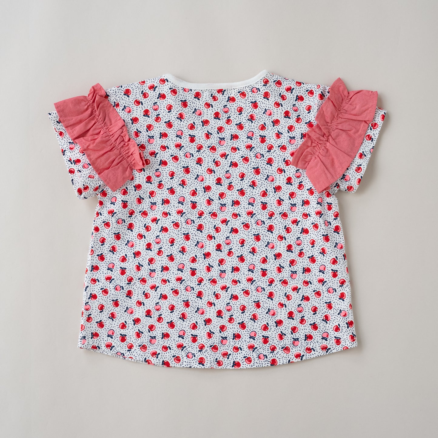 総柄プリントTシャツ　RED