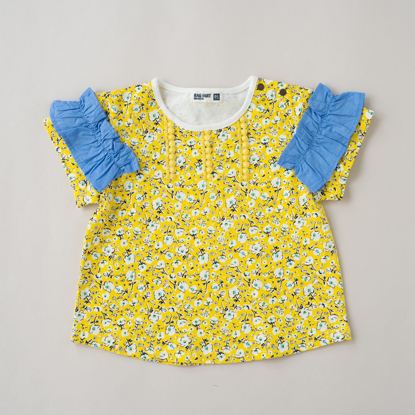総柄プリントTシャツ　YELLOW