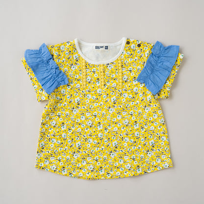 総柄プリントTシャツ　YELLOW
