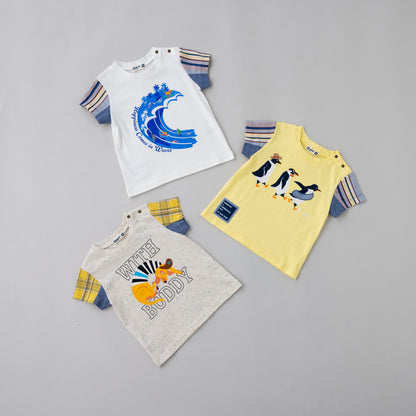 プリントTシャツ【ペンギン】　YELLOW