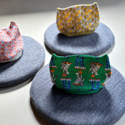 総柄カバーオール(帽子付)【いぬ】　GREEN