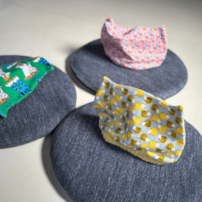 総柄カバーオール(帽子付)【はりねずみ】　YELLOW