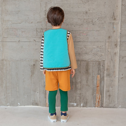 リバーシブルナイロンライトベスト KHAKI