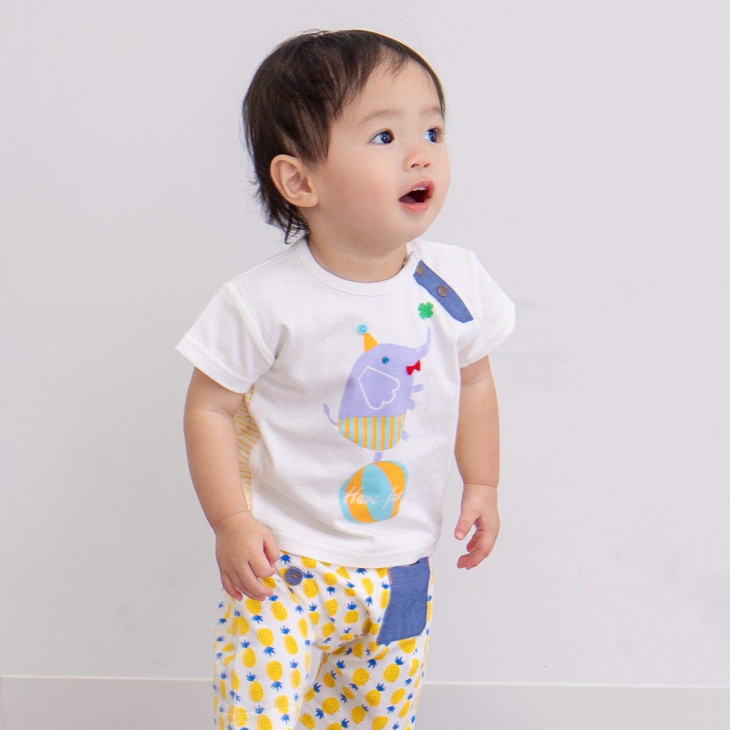 ベビーTシャツ【ぞうさん】　OFF-WHITE
