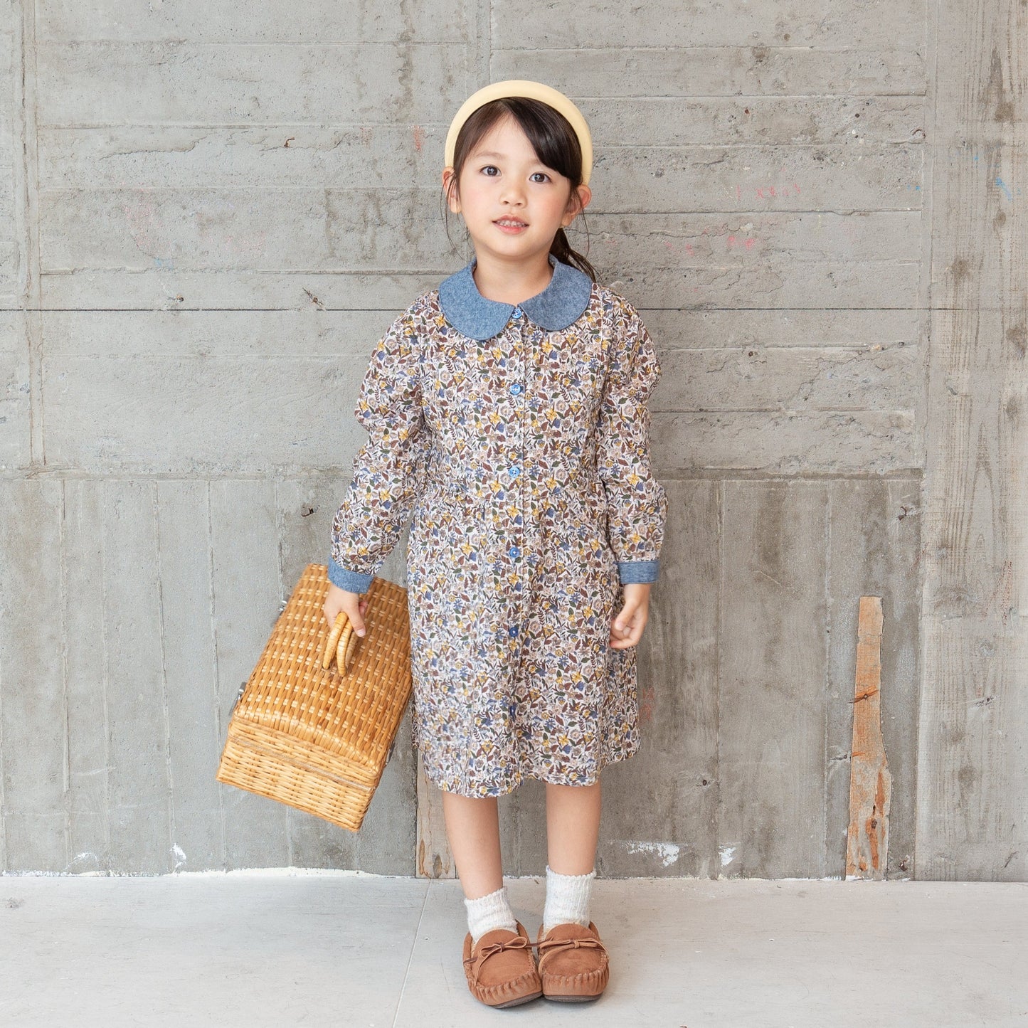 ラウンドカラーワンピース BEIGE