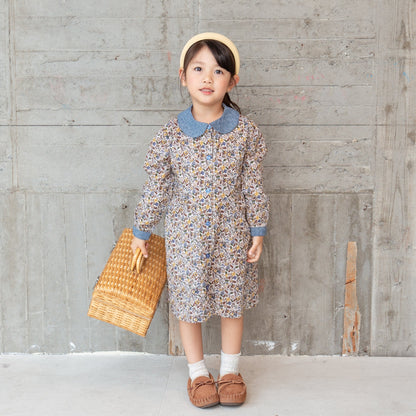 ラウンドカラーワンピース BEIGE