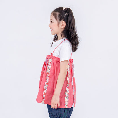 キャミソール風パッチワークTシャツ　OFF-WHITE