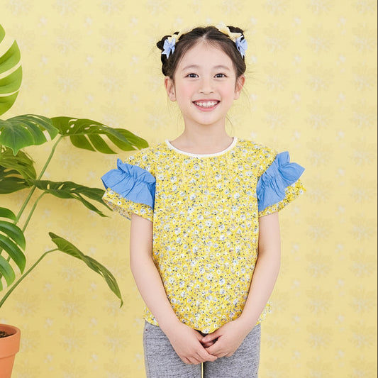 総柄プリントTシャツ　YELLOW