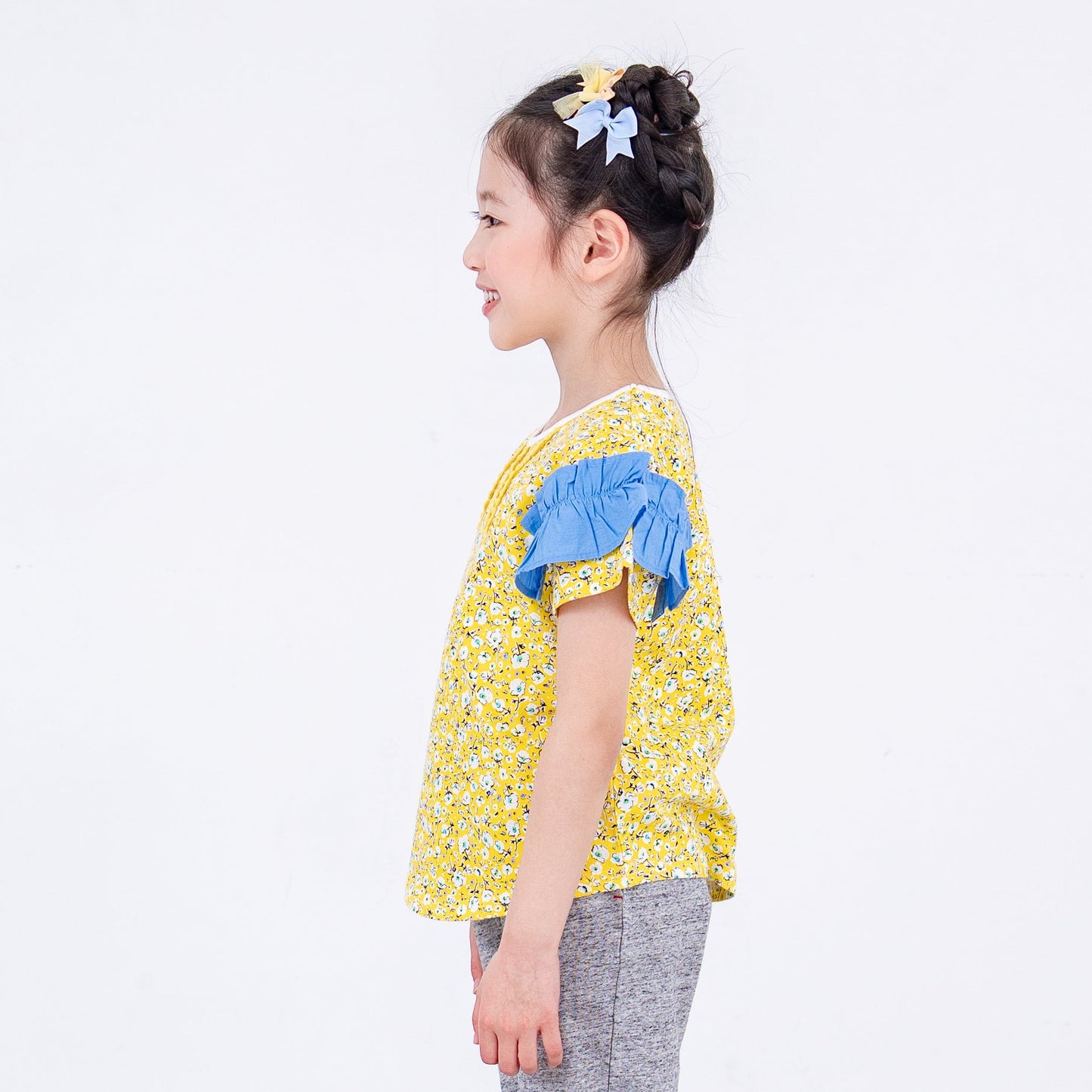 総柄プリントTシャツ　YELLOW