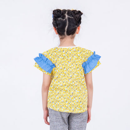 総柄プリントTシャツ　YELLOW