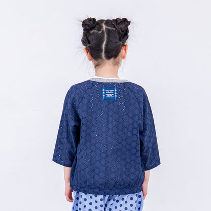 レースサマーカーディガン　NAVY