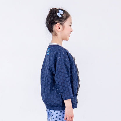 レースサマーカーディガン　NAVY