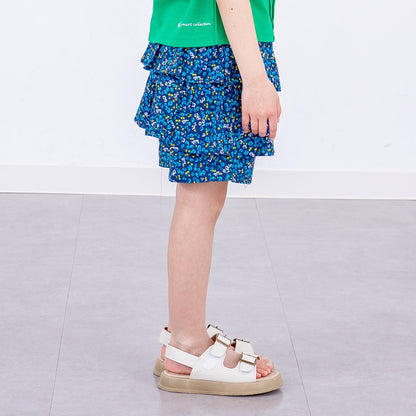 段フリルショートパンツ　NAVY