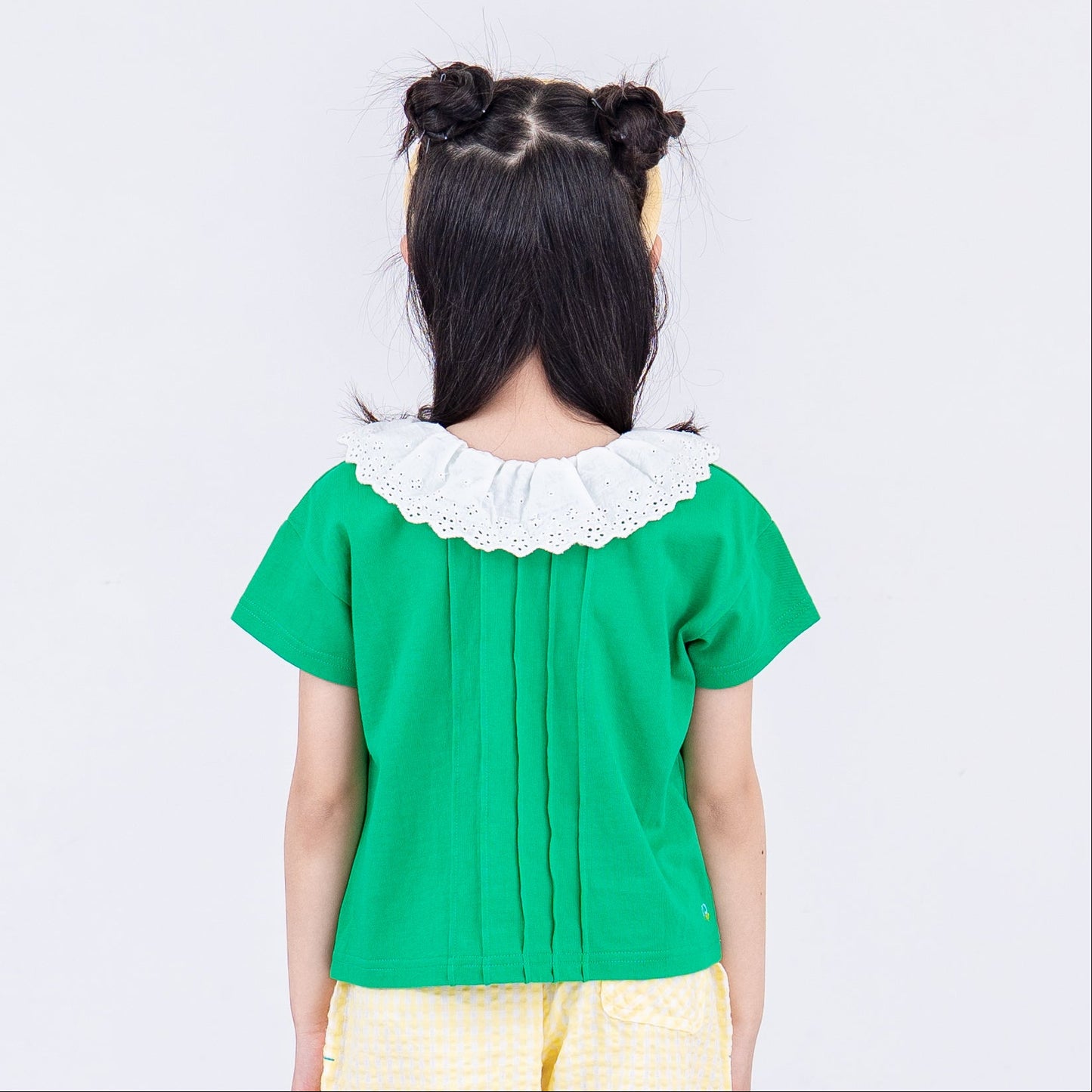 ラウンドカラーTシャツ　GREEN