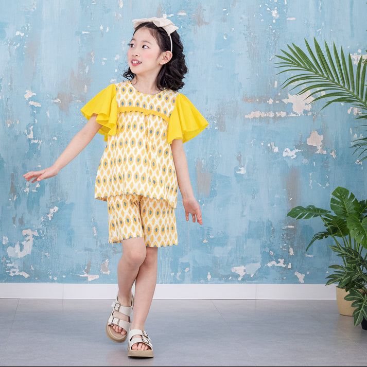 フレアスリーブセットアップ　YELLOW