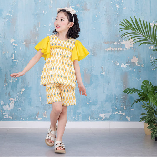 フレアスリーブセットアップ　YELLOW