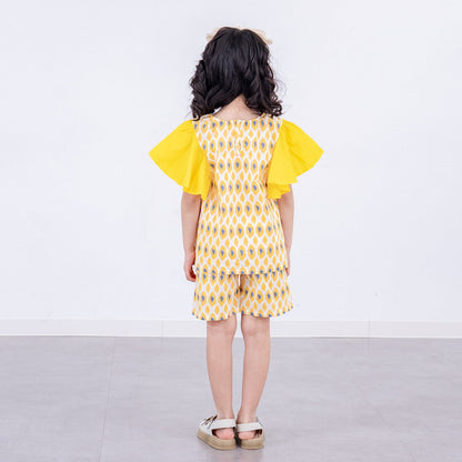 フレアスリーブセットアップ　YELLOW