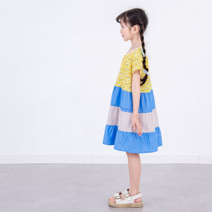 ３段フレアワンピース　YELLOW