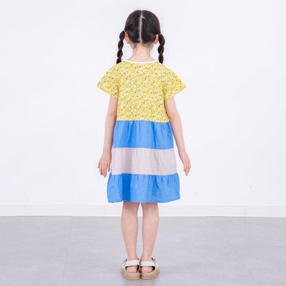 ３段フレアワンピース　YELLOW