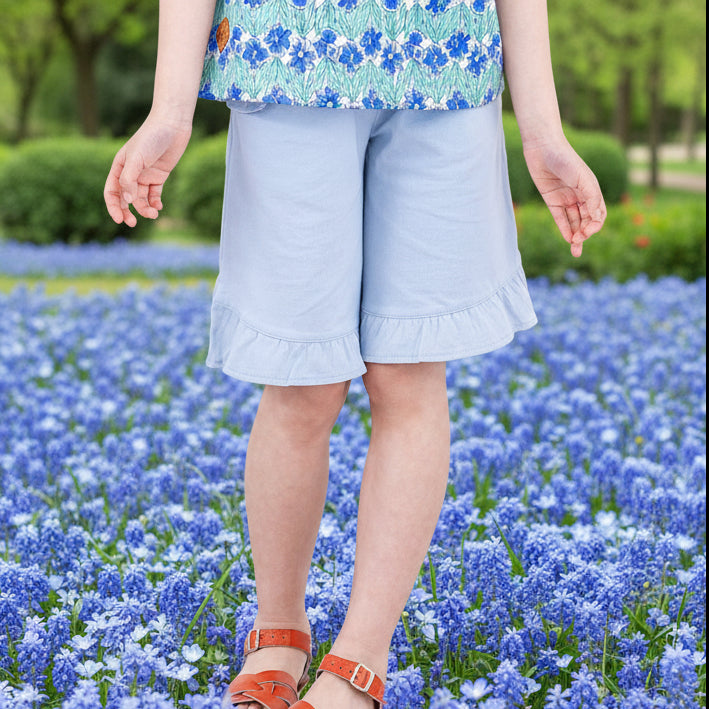 フリルショートパンツ　SAXE