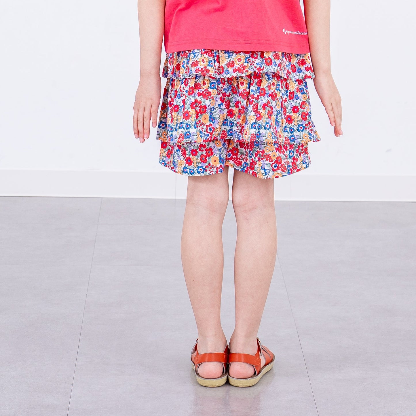 段フリルショートパンツ　PRINT