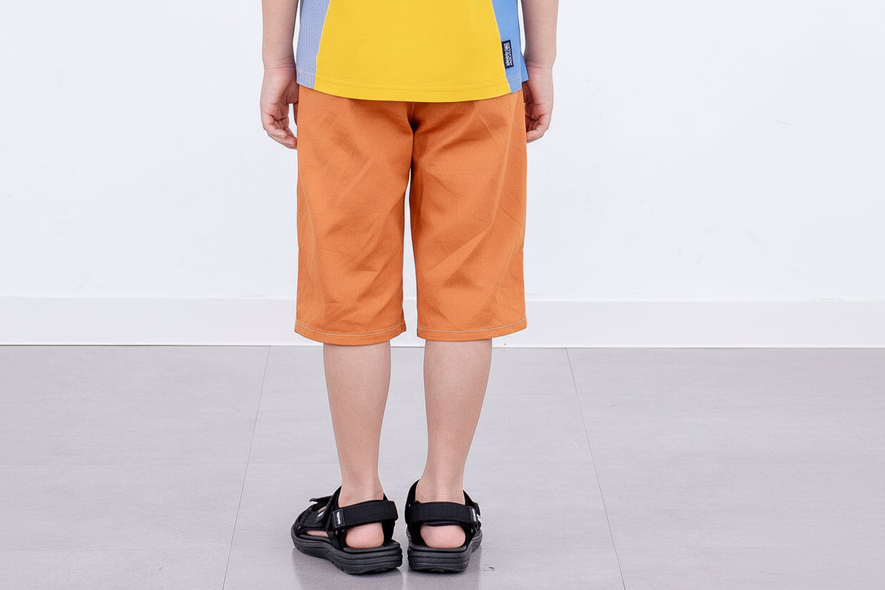 ストレッチカラーパンツ５分丈　BROWN