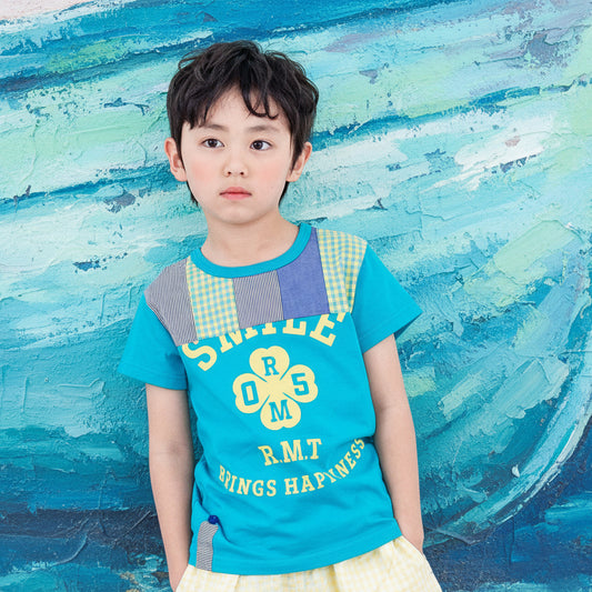 クローバーTシャツ　BLUE
