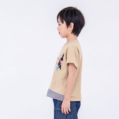 プリントTシャツ【イヌ】　 BEIGE