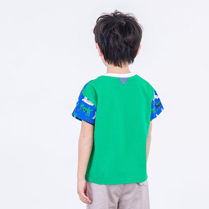 プリントTシャツ【ネコ】　 BLUE
