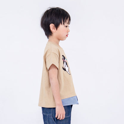 プリントTシャツ【イヌ】　 BEIGE