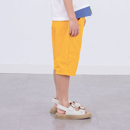 ストレッチカラーパンツ５分丈　YELLOW