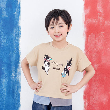 プリントTシャツ【イヌ】　 BEIGE