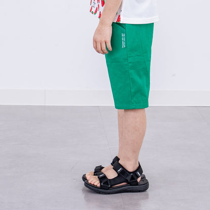 ストレッチカラーパンツ５分丈　GREEN